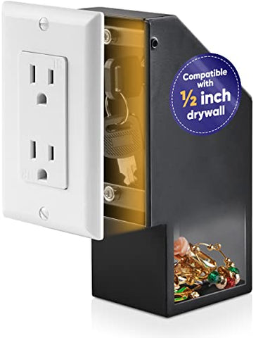 Hidden Wall Safe Outlet with Key Lock - Secret Stashing - Concealment Furniture, Diversion Safes, Home Security Safes