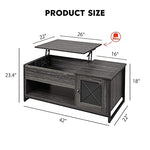 Industrial Lift Top Coffee Table with Hidden Compartment