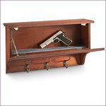 Gun Concealment Wall Shelf with Hooks - Secret Stashing - Concealment Furniture, Diversion Safes, Home Security Safes
