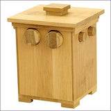 Wooden Bamboo Puzzle Box - Brainteaser - Secret Stashing - Concealment Furniture, Diversion Safes, Home Security Safes