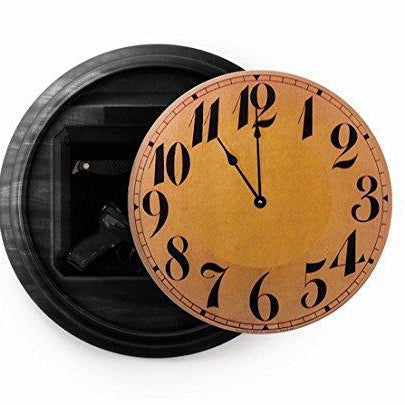 Home or Office Pistol Concealment Wall Clock - Secret Compartment Decor with hidden compartments to stash your valuables -Secret Stashing