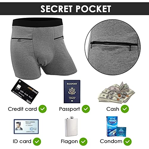 Men's Boxer Briefs with a Secret Hidden Pocket | Secret Stashing