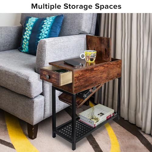 Wooden Side Table with Hidden Safe | Secret Stashing