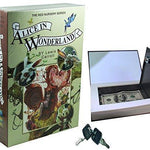 Alice in Wonderland - Real Paper Book Locking Booksafe with Key - Concealment furniture and gun concealment furniture to hide your money, pistol, rifle or other weapons, keep guns safe away from kids with hidden compartment furniture -Secret Stashing
