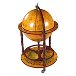Sixteenth-Century Italian Replica Globe Bar Cart Cabinet on Wheels - Secret Compartment Decor with hidden compartments to stash your valuables -Secret Stashing