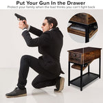 Wooden Side Table with Hidden Safe - Secret Stashing - Concealment Furniture, Diversion Safes, Home Security Safes