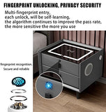 Nightstand Charging Station with Fingerprint Lock