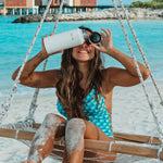 Bindle Bottle Vacuum Insulated Water Bottle, Stainless Steel & Double Walled, Hidden Stash/Storage Compartment, Stays Cold for 24 Hours, Hot for 12, Leak Proof Wide Mouth Lid, White, 24 oz - Secret Stashing - Concealment Furniture, Diversion Safes, Home S