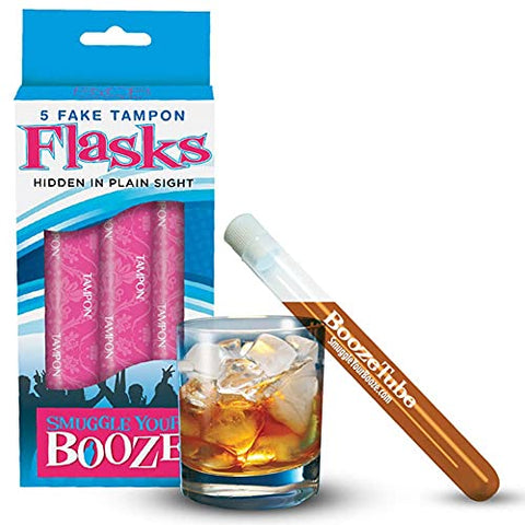 Smuggle Your Booze Tampon Flask 5 Fake Tampons - Secret Stashing - Concealment Furniture, Diversion Safes, Home Security Safes