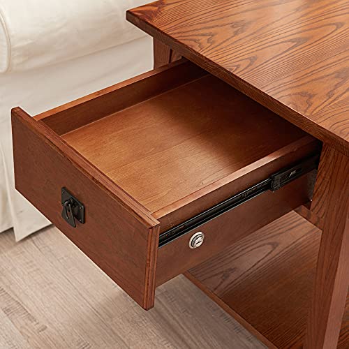 Secret Compartment Side Table w Locking Drawer | Secret Stashing