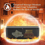 Secret Storage Ottoman Bench, Fireproof - Secret Stashing - Concealment Furniture, Diversion Safes, Home Security Safes