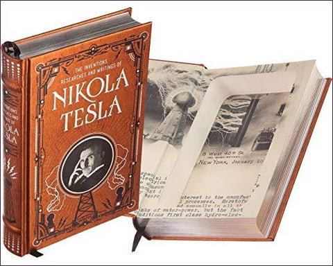 Handmade Book Safe - Nikola Tesla - Secret Stashing - Concealment Furniture, Diversion Safes, Home Security Safes