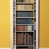 3D Door Mural Wrap Glossy Bubble Free Sticker Bookshelf of First Edition Classic Novels - Concealment furniture and gun concealment furniture to hide your money, pistol, rifle or other weapons, keep guns safe away from kids with hidden compartment furniture -Secret Stashing