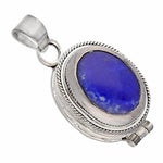 Gemstone Sterling Silver Poison Locket Pill Box Pendant - Secret Stashing - Concealment Furniture, Diversion Safes, Home Security Safes