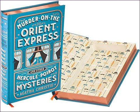 Leatherbound Book Safe with Magnetic Closure - Murder on the Orient Express - Secret Stashing - Concealment Furniture, Diversion Safes, Home Security Safes