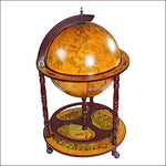 Sixteenth-Century Italian Replica Globe Bar Cart Cabinet on Wheels - Secret Compartment Decor with hidden compartments to stash your valuables -Secret Stashing