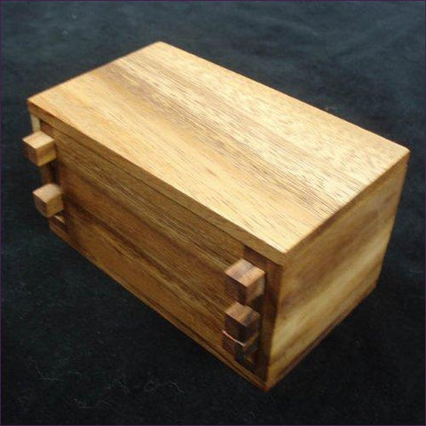 Secret Lock Box Wood Brain Teaser Puzzle - Put a Gift Inside- Cool puzzles and brain teasers try and solve the puzzle and find the secret compartment and hidden door, great gift ideas -Secret Stashing