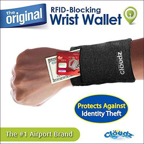 RFID Protection Travel Wrist Wallet - Hide your money and passport and keep it safe when traveling with clothes and jewelry with secret compartments -Secret Stashing