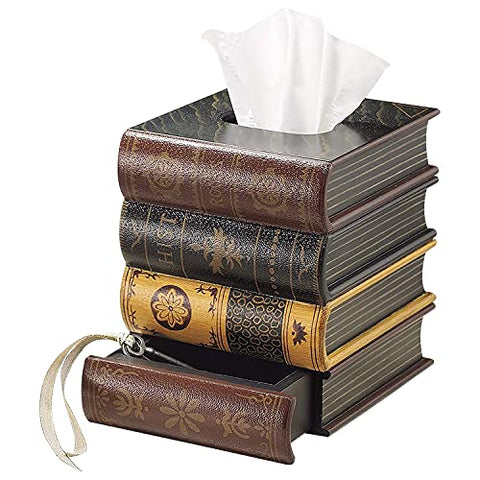 Secret Compartment Book Tissue Dispenser