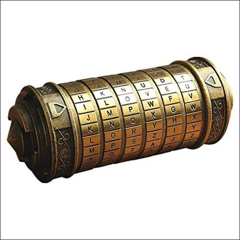 Da Vinci Code Mini Cryptex- Cool puzzles and brain teasers try and solve the puzzle and find the secret compartment and hidden door, great gift ideas -Secret Stashing