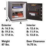 Fireproof Safe and Waterproof Safe with Digital Keypad - Secret Stashing - Concealment Furniture, Diversion Safes, Home Security Safes