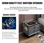 Nightstand Charging Station with Fingerprint Lock - Secret Stashing - Concealment Furniture, Diversion Safes, Home Security Safes