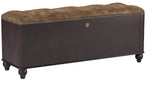 Wooden Gun Concealment Bench with Nail Head Accents - Secret Stashing - Concealment Furniture, Diversion Safes, Home Security Safes
