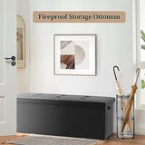 Secret Storage Ottoman Bench, Fireproof