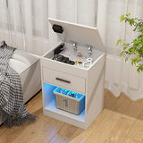 Concealment Furniture Night Stand with RFID Lock Cabinet and Power Outlets