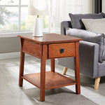 Secret Compartment Side Table w Locking Drawer