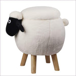 Wooly Sheep Kids Ottoman Stool with Storage - Concealment furniture and gun concealment furniture to hide your money, pistol, rifle or other weapons, keep guns safe away from kids with hidden compartment furniture -Secret Stashing