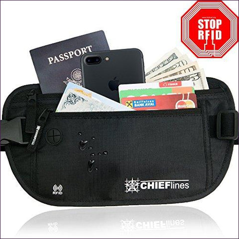 Money Belt RFID Blocking Undercover Hidden Waist Stash - Hide your money and passport and keep it safe when traveling with clothes and jewelry with secret compartments -Secret Stashing