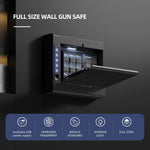Biometric Wall Safe with Gas Strut for Quick Access