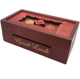 Money and Gift Card holder in a Wooden Magic Trick lock with hidden Compartment- Cool puzzles and brain teasers try and solve the puzzle and find the secret compartment and hidden door, great gift ideas -Secret Stashing