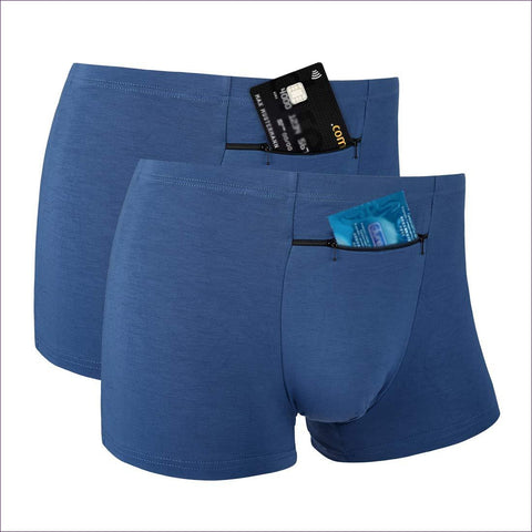 Pocket Underwear for Men with Secret Hidden Front Stash Pocket - Hide your money and passport and keep it safe when traveling with clothes and jewelry with secret compartments -Secret Stashing