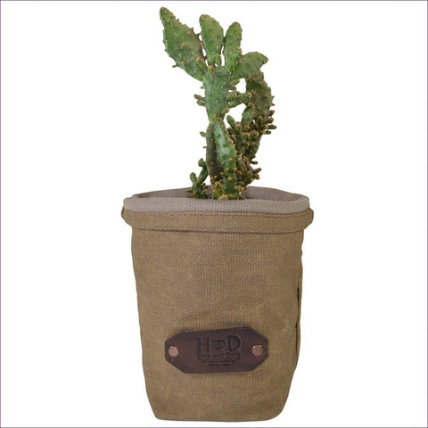Waxed Canvas Storage Planter - Secret Stashing - Concealment Furniture, Diversion Safes, Home Security Safes
