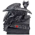 Mythical Guardian Dragon Trinket Box Statue with Hidden Book Storage Compartment - Secret Compartment Decor with hidden compartments to stash your valuables -Secret Stashing