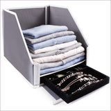 Collapsible Closet Bin with Hidden Jewelry & Keepsake Storage Compartment - Secret Stashing - Concealment Furniture, Diversion Safes, Home Security Safes
