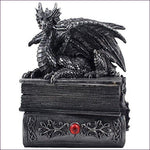 Mythical Guardian Dragon Trinket Box Statue with Hidden Book Storage Compartment - Secret Compartment Decor with hidden compartments to stash your valuables -Secret Stashing