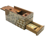 Enigma Decode Secret Puzzle Box - Secret Compartment Decor with hidden compartments to stash your valuables -Secret Stashing