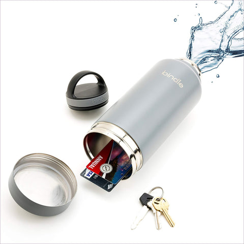 Stainless Steel Double Walled & Vacuum Insulated Water Bottle with Storage/Stash Compartment - Diversion Safes - Hide your stash and money in everyday items that contain secret compartments, if they don't see it, they can't get it -Secret Stashing