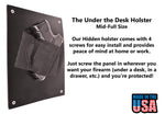 Under The Desk Holster - Secret Stashing - Concealment Furniture, Diversion Safes, Home Security Safes