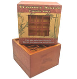 Treasure Secret Puzzle Box- Cool puzzles and brain teasers try and solve the puzzle and find the secret compartment and hidden door, great gift ideas -Secret Stashing