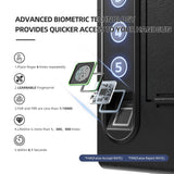 Biometric Wall Safe with Gas Strut for Quick Access