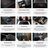 Biometric Smart Safe with Built-in Wireless Phone Charger - Secret Stashing - Concealment Furniture, Diversion Safes, Home Security Safes