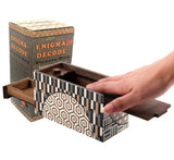 Enigma Decode Secret Puzzle Box - Secret Compartment Decor with hidden compartments to stash your valuables -Secret Stashing