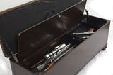 Wooden Gun Concealment Bench with Nail Head Accents - Secret Stashing - Concealment Furniture, Diversion Safes, Home Security Safes