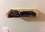 Rustic wood floating shelf with hidden compartment - Concealment furniture and gun concealment furniture to hide your money, pistol, rifle or other weapons, keep guns safe away from kids with hidden compartment furniture -Secret Stashing