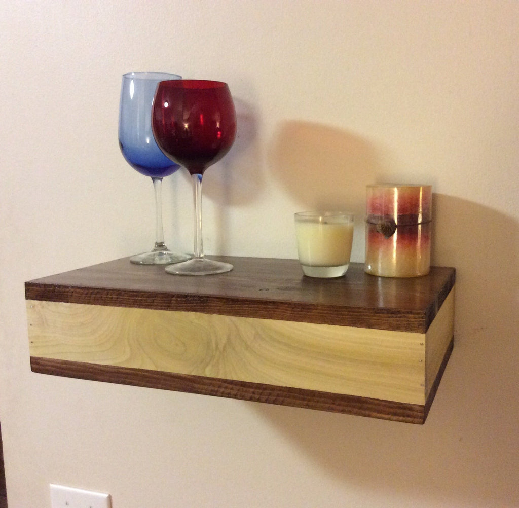 Rustic Hidden Storage Rustic wood floating shelf with hidden compartment – Secret Stashing