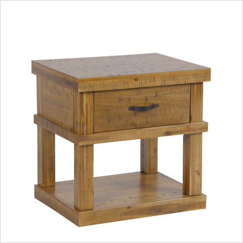 Wood End Table/ Night Stand With One Drawer And One Concealed Pistol Drawer - Concealment furniture and gun concealment furniture to hide your money, pistol, rifle or other weapons, keep guns safe away from kids with hidden compartment furniture -Secret Stashing